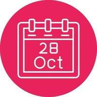October 28 Vector Icon