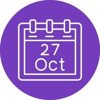 October 27 Vector Icon