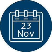 November 23 Vector Icon