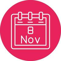 November 8 Vector Icon