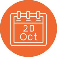 October 20 Vector Icon