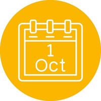 October 1 Vector Icon