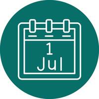 julio 1 vector icono