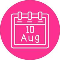 August 10 Vector Icon