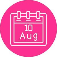 August 10 Vector Icon