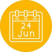 June 24 Vector Icon