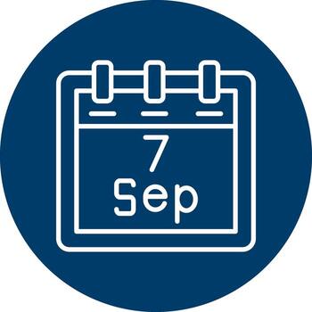 septiembre 7 7 vector icono