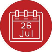 July 26 Vector Icon