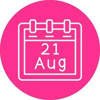 August 21 Vector Icon