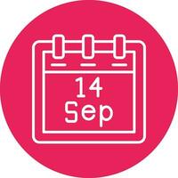 September 14 Vector Icon
