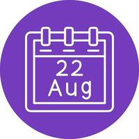 August 22 Vector Icon