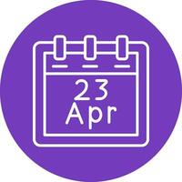 April 23 Vector Icon