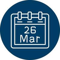 March 26 Vector Icon
