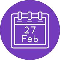 February 27 Vector Icon