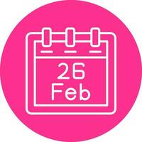 February 26 Vector Icon