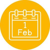 February 1 Vector Icon