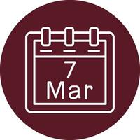 March 7 Vector Icon
