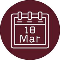 March 18 Vector Icon