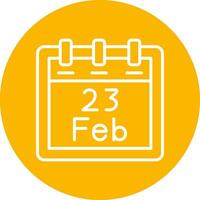 February 23 Vector Icon