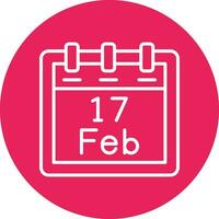 February 17 Vector Icon