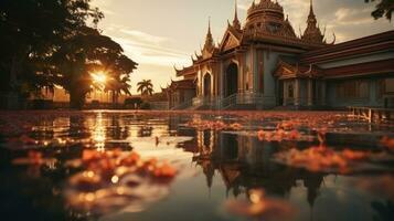 Wat Phra Kaew, Temple of the Emerald Buddha, Bangkok, Thailand. photo