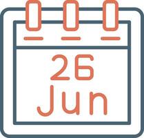 June 26 Vector Icon