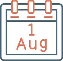 August 1 Vector Icon