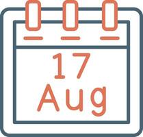 August 17 Vector Icon