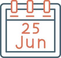 June 25 Vector Icon