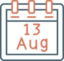 August 13 Vector Icon