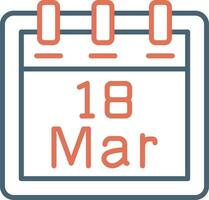 March 18 Vector Icon
