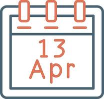 April 13 Vector Icon