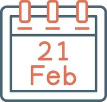 February 21 Vector Icon
