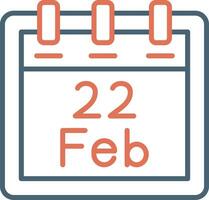 February 22 Vector Icon