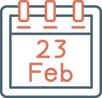 February 23 Vector Icon