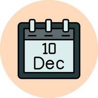 December 10 Vector Icon