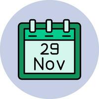 November 29 Vector Icon