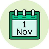 November 1 Vector Icon