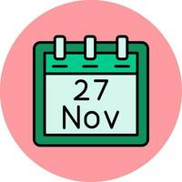 November 27 Vector Icon