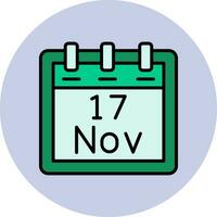 November 17 Vector Icon