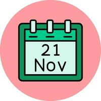 November 21 Vector Icon