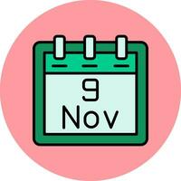 November 9 Vector Icon