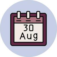 August 30 Vector Icon