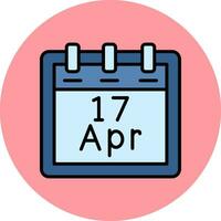 April 17 Vector Icon