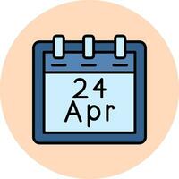 April 24 Vector Icon