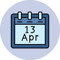 April 13 Vector Icon