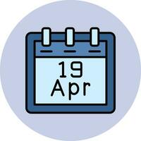 April 19 Vector Icon