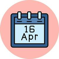 April 16 Vector Icon