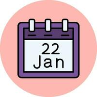 January 22 Vector Icon