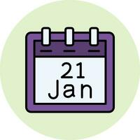 January 21 Vector Icon